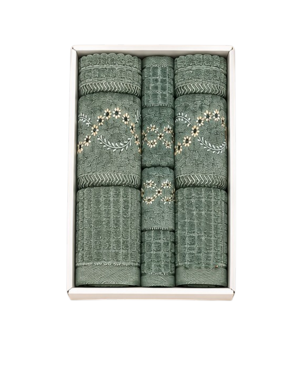 Dusty Green Celebration towel set