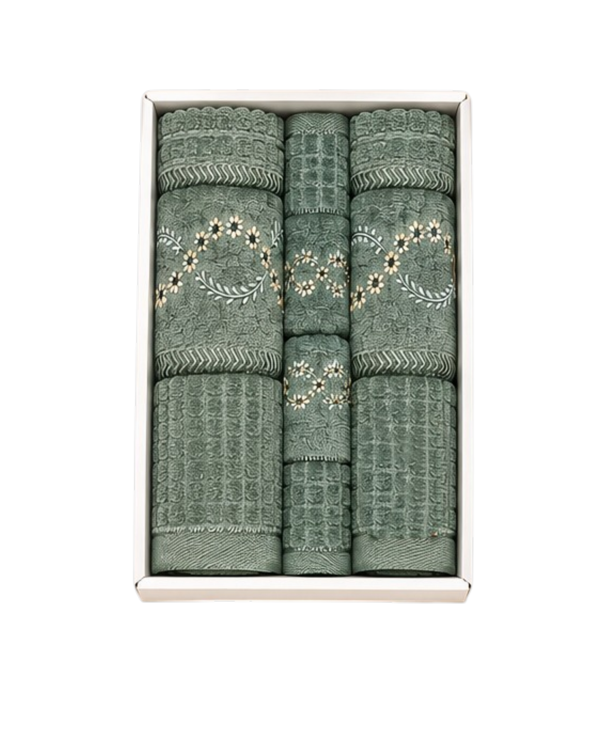 Dusty Green Celebration towel set