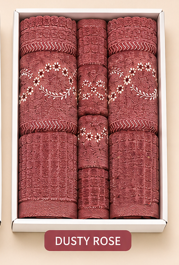 Dusty Rose Celebration towel set